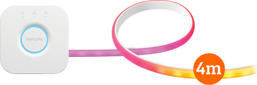 Philips Hue Gradient Light Strip Basic Set 4 Meters + Bridge - Coolblue ...