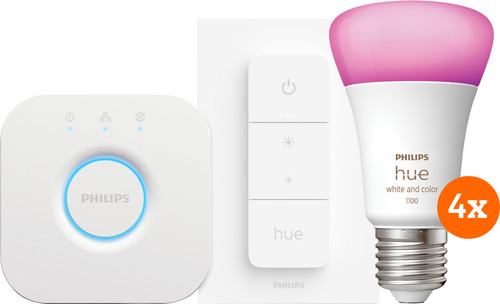 - DE BESTE Philips Hue White and Color Starter Pack E27 met 4 lampen, dimmer + bridge - Review en Gids