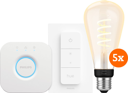 Philips Hue Filament White Ambiance Edison XL 5-Pack Startpakket Main Image