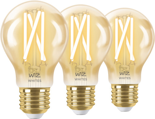 WiZ Smart Filament lamp Standaard Goud 3-pack - Warm tot Koelwit Licht - E27 Main Image