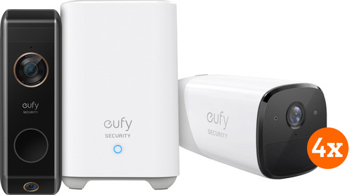 Eufycam 2 Pro 4-pack + Eufy Video Doorbell Dual 2 Pro Main Image