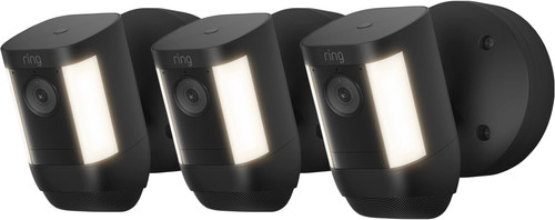 Ring Spotlight Cam Pro - Wired - Black - 3-pack Main Image