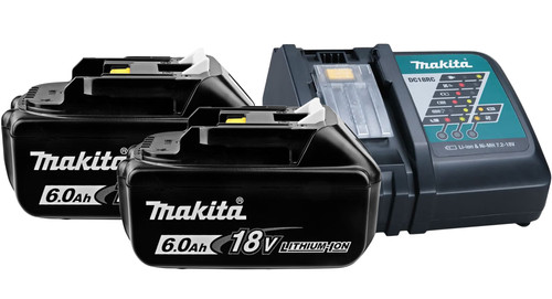 2x Makita BL1860B LXT 18V 6,0Ah accu + lader Main Image