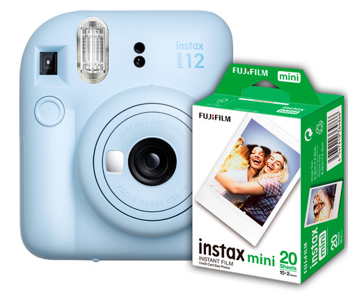 Leeds Kolibrie Sluipmoordenaar Fujifilm Instax Mini 12 Pastel Blue Bundel - Coolblue - Voor 23.59u, morgen  in huis