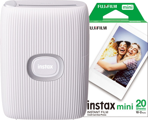 Fujifilm Instax Mini Link 2 Clay White + Fujifilm Instax Mini Film (20 stuks) Main Image