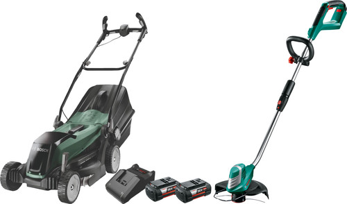 - De Beste Bosch EasyRotak 36-550 + Bosch AdvancedGrassCut 36 LI incl. 4,0 Ah Accu (2x) Combinatie