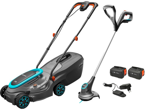 - DE BESTE GARDENA POWERMAX 32/18V P4A SET + GARDENA SMALLCUT 23/18V P4A SOLO INCL. 4,0 AH ACCU (2X)