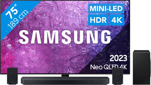 Samsung Neo QLED 75QN90C (2023) + Soundbar Main Image