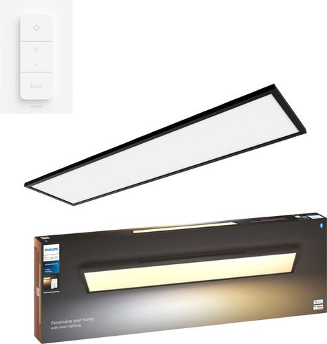 Philips Hue Aurelle Panel Light White Ambiance Rectangle Black Main Image