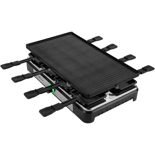 Tristar Appareil à Raclette 3-en-1, Pour 8 Personnes, Plaque Réversible