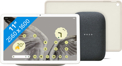 Google Pixel Tablet 128GB Wifi Creme + Pixel Tablet Back Cover Crème + Nest Audio Charcoal Main Image