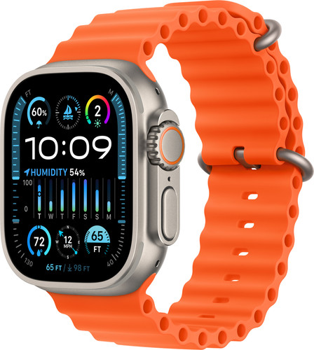 Watch with orange online strap