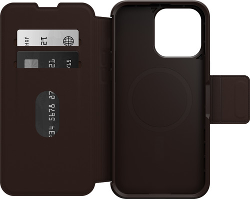 Otterbox Strada Apple iPhone 15 Pro Max Book Case Leather Brown with MagSafe Main Image