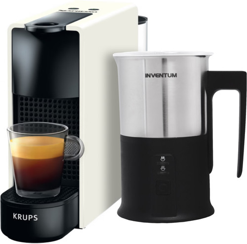 Krups Nespresso Essenza Mini XN1101 White + Milk Frother Main Image