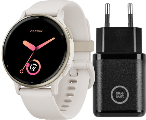 Garmin Vivoactive 5 Cream + BlueBuilt Charger Main Image