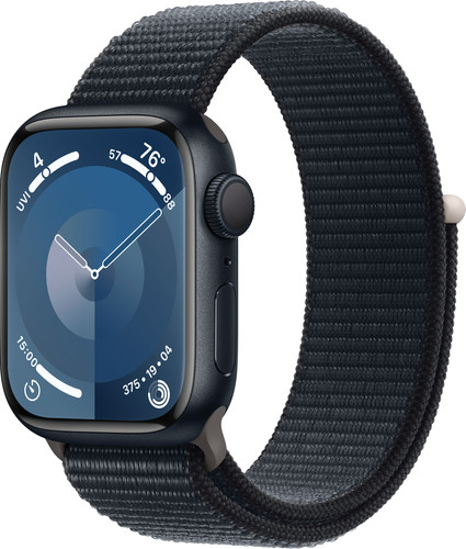 Apple Watch Series 9 41mm Midnight Aluminum Sport Watch Strap Main Image