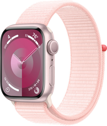 Apple Watch Series 9 41mm Roze Aluminium Sport Loop Main Image