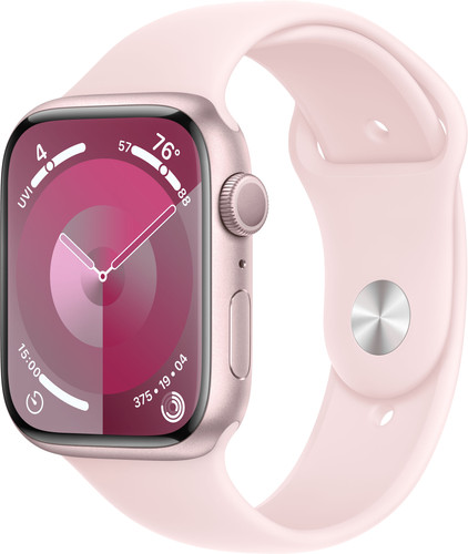 Apple Watch Series 9 45mm Pink Aluminum Sport Band M/L Main Image