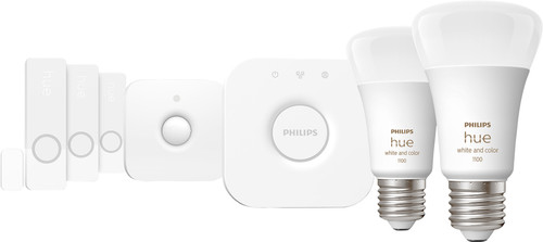 Philips Hue Secure Startpakket E27 White Ambiance 2-Pack + Sensoren Main Image