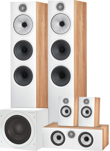 Bowers & Wilkins HTM6 S3 + 603 S3 (per paar) + 607 S3 (per paar) Bruin + ASW608 Wit Main Image