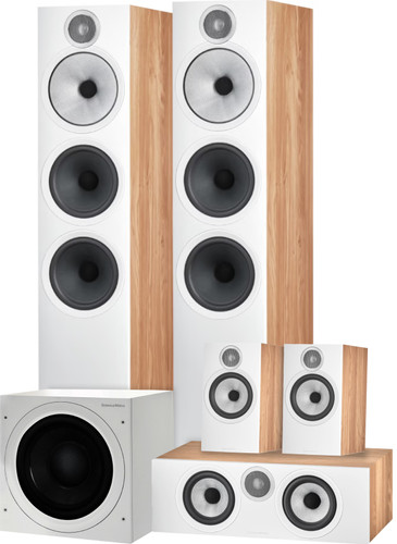 Bowers & Wilkins HTM6 S3 + 603 S3 (per paar) + 606 S3 (per paar) Bruin + ASW610 Wit Main Image