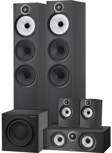 Bowers & Wilkins HTM6 S3 + 603 S3 (per paar) + 606 S3 (per paar) + ASW610 Zwart Main Image