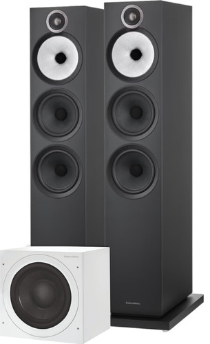 Bowers & Wilkins 603 S3 Zwart (per paar) + ASW608 Wit Main Image