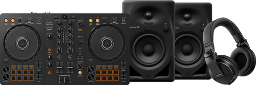 Pioneer DJ DDJ-FLX4 + Pioneer DJ HDJ-X5 Black + Pioneer DJ DM-40D Black Main Image