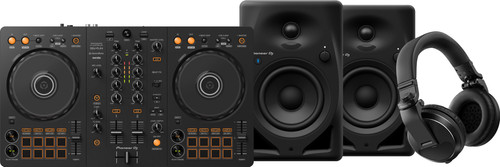 Pioneer DJ DDJ-FLX4 + Pioneer DJ HDJ-X5 Black + Pioneer DJ DM-40D-BT Black Main Image