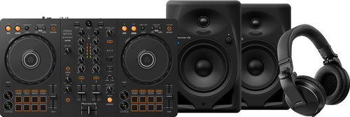 Pioneer DJ DDJ-FLX4 + Pioneer DJ HDJ-X5 Zwart + Pioneer DJ DM-50D-BT Zwart Main Image