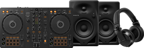 Pioneer DJ DDJ-FLX4 + Pioneer DJ HDJ-X7 Zwart + Pioneer DJ DM-40D Zwart Main Image