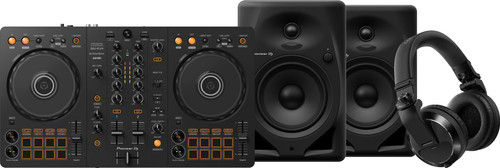 Pioneer DJ DDJ-FLX4 + Pioneer DJ HDJ-X7 Zwart + Pioneer DJ DM-50D Zwart Main Image