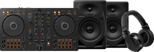 Pioneer DJ DDJ-FLX4 + Pioneer DJ HDJ-X7 Zwart + Pioneer DJ DM-50D-BT Zwart Main Image