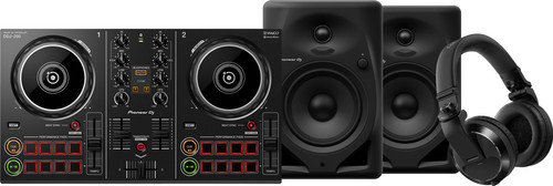 Pioneer DJ DDJ-200 + Pioneer DJ HDJ-X7 Zwart + Pioneer DJ DM-50D Zwart Main Image