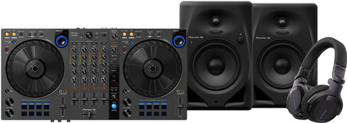 Pioneer DJ DDJ-FLX6 + Pioneer DJ HDJ-CUE1 + Pioneer DJ DM-50D-BT Zwart Main Image