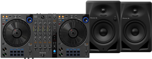 Pioneer DJ DDJ-FLX6 + Pioneer DJ DM-50D Zwart Main Image