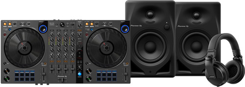 Pioneer DJ DDJ-FLX6 + Pioneer DJ HDJ-X5 Zwart + Pioneer DJ DM-40D Zwart Main Image