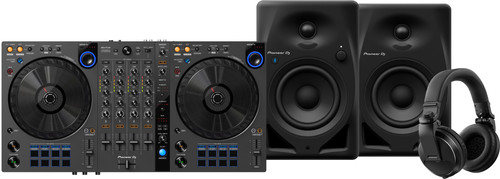 Pioneer DJ DDJ-FLX6 + Pioneer DJ HDJ-X5 Zwart + Pioneer DJ DM-40D-BT Zwart Main Image