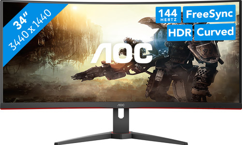 AOC CU34G2X UltraWide 34'' QHD 144Hz VA LED Curved Gaming Monitor for sale  online