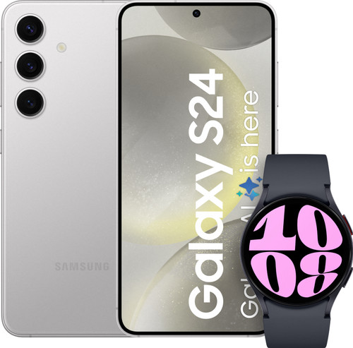 Samsung Galaxy S24 256GB Grijs + Galaxy Watch 6 Zwart 40mm Main Image