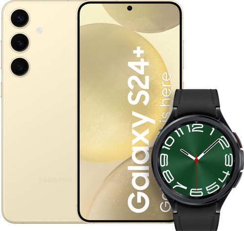 Samsung Galaxy S24 Plus 512GB Geel 5G + Galaxy Watch 6 Classic Zwart 47mm Main Image