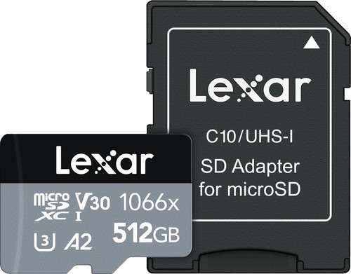 Lexar Professional 1066x SILVER 512GB microSDXC 160mb/s Main Image