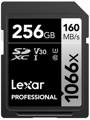 Lexar Professional 1066x SILVER 256GB SDXC 160mb/s Main Image