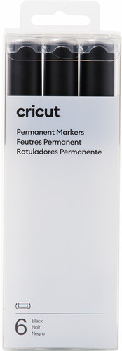 Cricut Permanente Markers 2,5 mm Zwart 6-pack Main Image