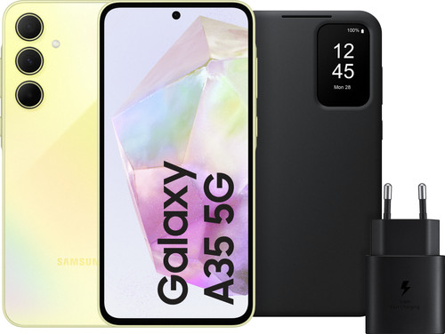 Samsung Galaxy A35 128GB Yellow 5G + Accessory Pack Main Image