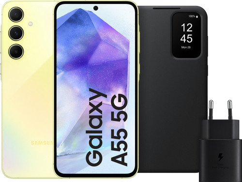 Samsung Galaxy A55 256GB Yellow 5G + Accessory Pack Main Image