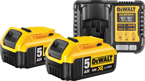 DeWalt DCB184-XJ 18V 5.0Ah Battery (2x) + Charger Main Image