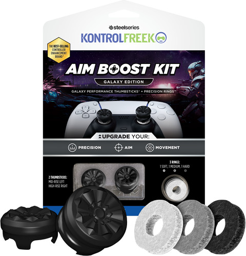 KontrolFreek Galaxy AimBoost Thumb Sticks + Precision Rings Black PS5/PS4 Main Image