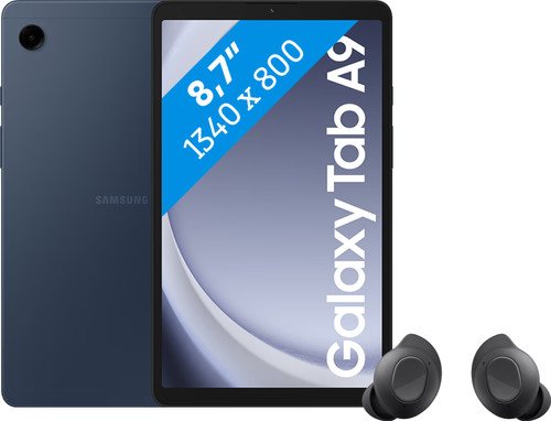 Samsung Galaxy Tab A9 8,7 inch 128GB Wifi Blauw + Buds FE Zwart Main Image