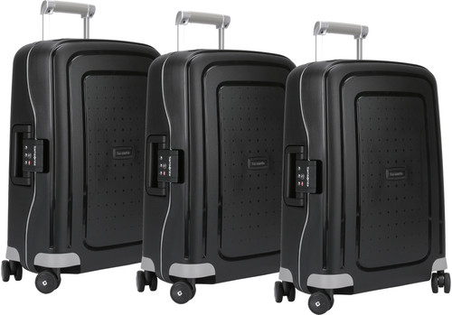 Samsonite S'Cure Spinner 55cm Black Triple Kofferset Main Image